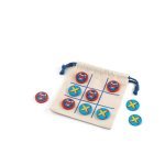 CROSSES. Classico gioco del tris con 10 pezzi in legno compensato