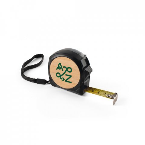 ODENSE V. 5 metre tapemeasure made from recycled ABS (100% rABS) and bamboo - Black