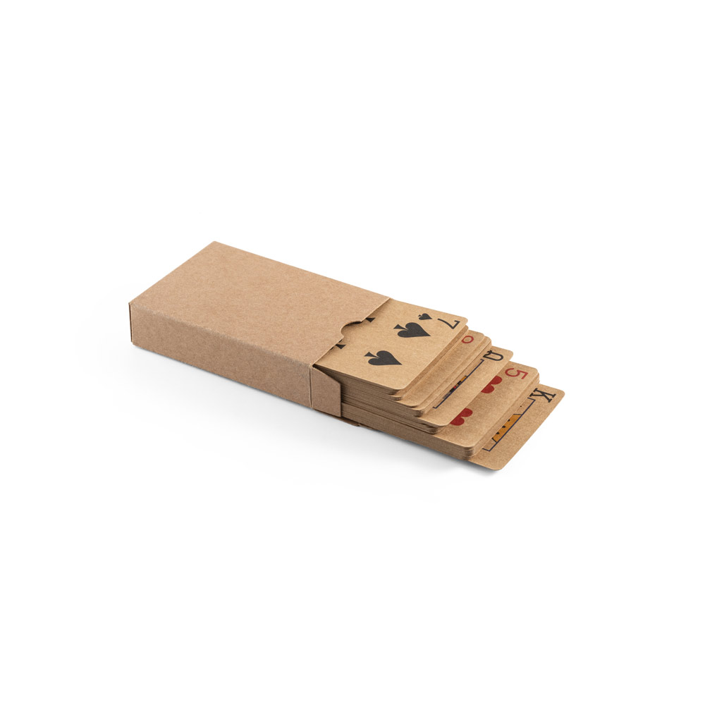 FISCHER. Mazzo di 54 carte classiche in carta kraft, con materiale certificato FSC™ e altri materiali controllati