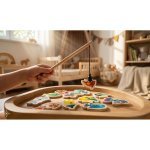 FISHY. Set da pesca composto da 10 pesci in legno,
ideale per bambini