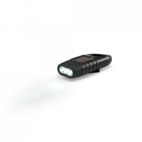 SOLARKY. Torcia compatta  0.5 W ABS con 3 LED bianchi da 90 lumen - Nero
