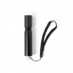 BRUCE. Rechargeable flashlight made from recycled aluminum (100% rAL) with 30 mm extendable tip - Black