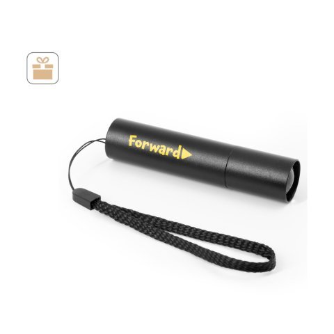 BRUCE. Rechargeable flashlight made from recycled aluminum (100% rAL) with 30 mm extendable tip