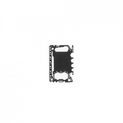 PEEBLES. Card multifuncțional din oțel inoxidabil cu 20 funcții - Negru