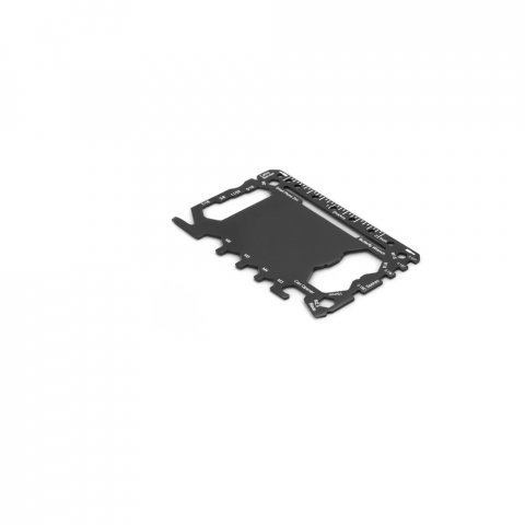 PEEBLES. Card multifuncțional din oțel inoxidabil cu 20 funcții - Negru