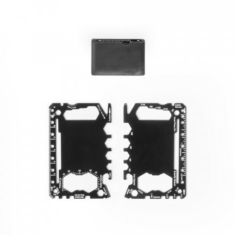 PEEBLES. Card multifuncțional din oțel inoxidabil cu 20 funcții