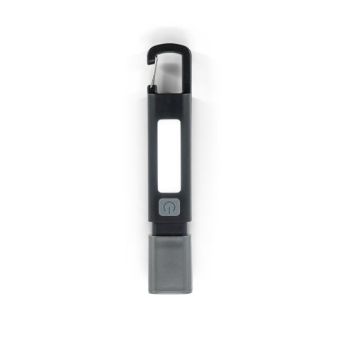 WIGGINS. ABS torch, with a 2 W LED light (53 lumens) at the front and a COB light (53 lumens) at the top - Black