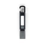 WIGGINS. ABS torch, with a 2 W LED light (53 lumens) at the front and a COB light (53 lumens) at the top - Black
