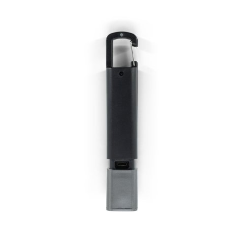 WIGGINS. ABS torch, with a 2 W LED light (53 lumens) at the front and a COB light (53 lumens) at the top - Black
