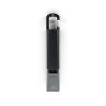 WIGGINS. ABS torch, with a 2 W LED light (53 lumens) at the front and a COB light (53 lumens) at the top - Black