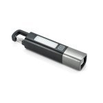 WIGGINS. ABS torch, with a 2 W LED light (53 lumens) at the front and a COB light (53 lumens) at the top - Black