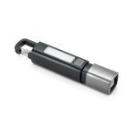 WIGGINS. ABS torch, with a 2 W LED light (53 lumens) at the front and a COB light (53 lumens) at the top - Black