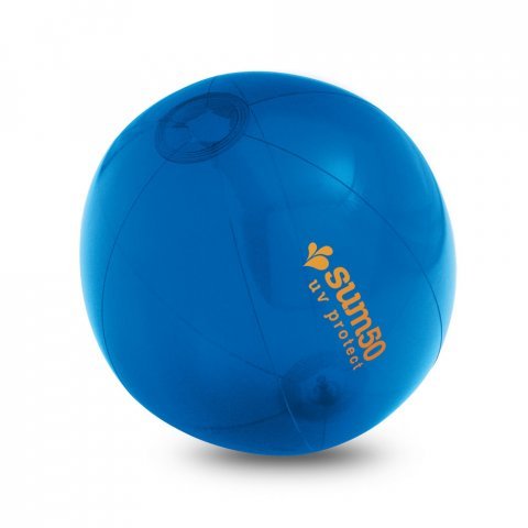 PECONIC. oppustelig badebold i transperant PVC - Bl&aring;