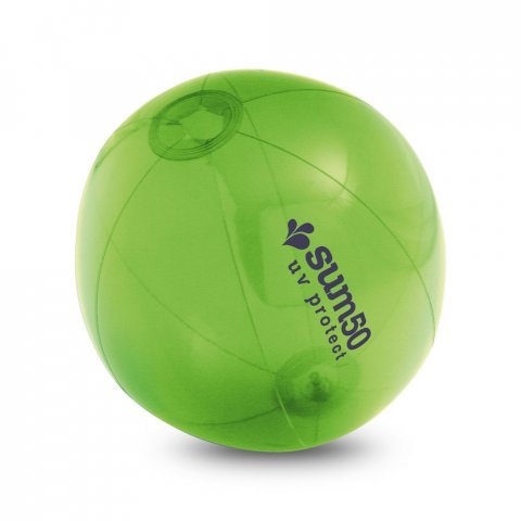 PECONIC. oppustelig badebold i transperant PVC - Lysegr&oslash;n