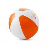 CRUISE. Надуваема плажна топкас цветни райета от непрозрачно PVC - оранжев