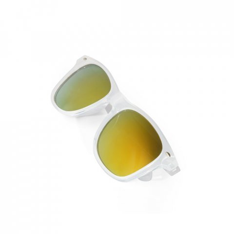 MEKONG. PC-solbriller med gjennomsiktige innfatninger - M&oslash;rk gul 
