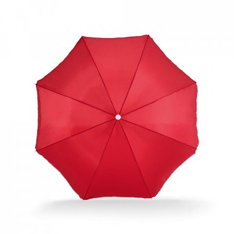 PARANA. Parasol inclinable 210T avec doublure argent&eacute;e - Rouge