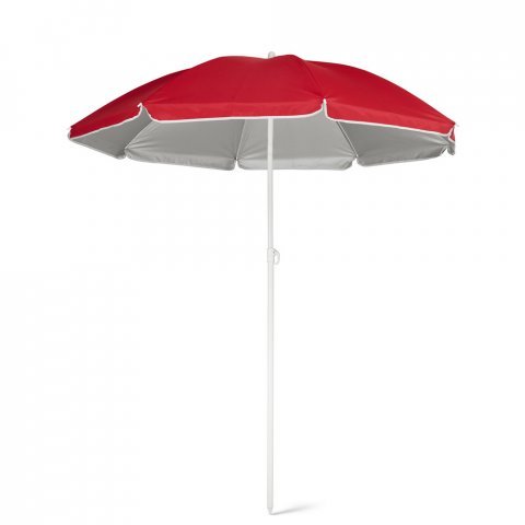 PARANA. Parasol inclinable 210T avec doublure argent&eacute;e - Rouge