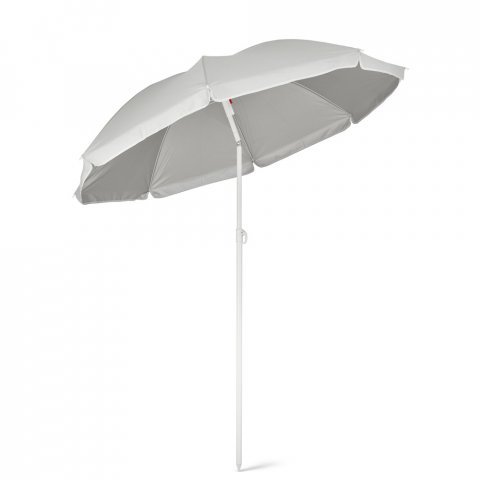 PARANA. Parasol inclinable 210T avec doublure argent&eacute;e - Gris clair