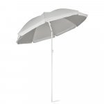 PARANA. Parasol inclinable 210T avec doublure argent&eacute;e - Gris clair