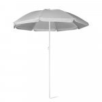 PARANA. Parasol inclinable 210T avec doublure argent&eacute;e - Gris clair
