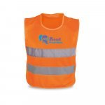 MIKE. Детски светлоотразителни жилетки от 100% полиестер - оранжев