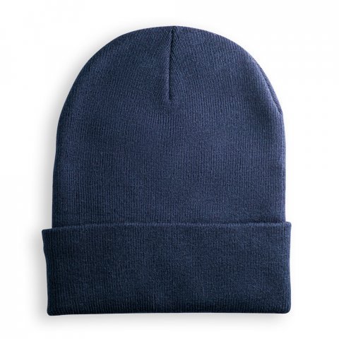 CARL. Gorro unissexo em poli&eacute;ster reciclado (100% rPET) - Azul marinho