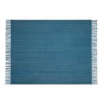 SMOOTH. Couverture 100% acrylique avec ruban pour carte de personnalisation (270 g/m&sup2;) - Bleu