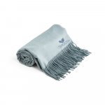 SMOOTH. Couverture 100% acrylique avec ruban pour carte de personnalisation (270 g/m&sup2;) - Gris