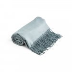 SMOOTH. Couverture 100% acrylique avec ruban pour carte de personnalisation (270 g/m&sup2;) - Gris