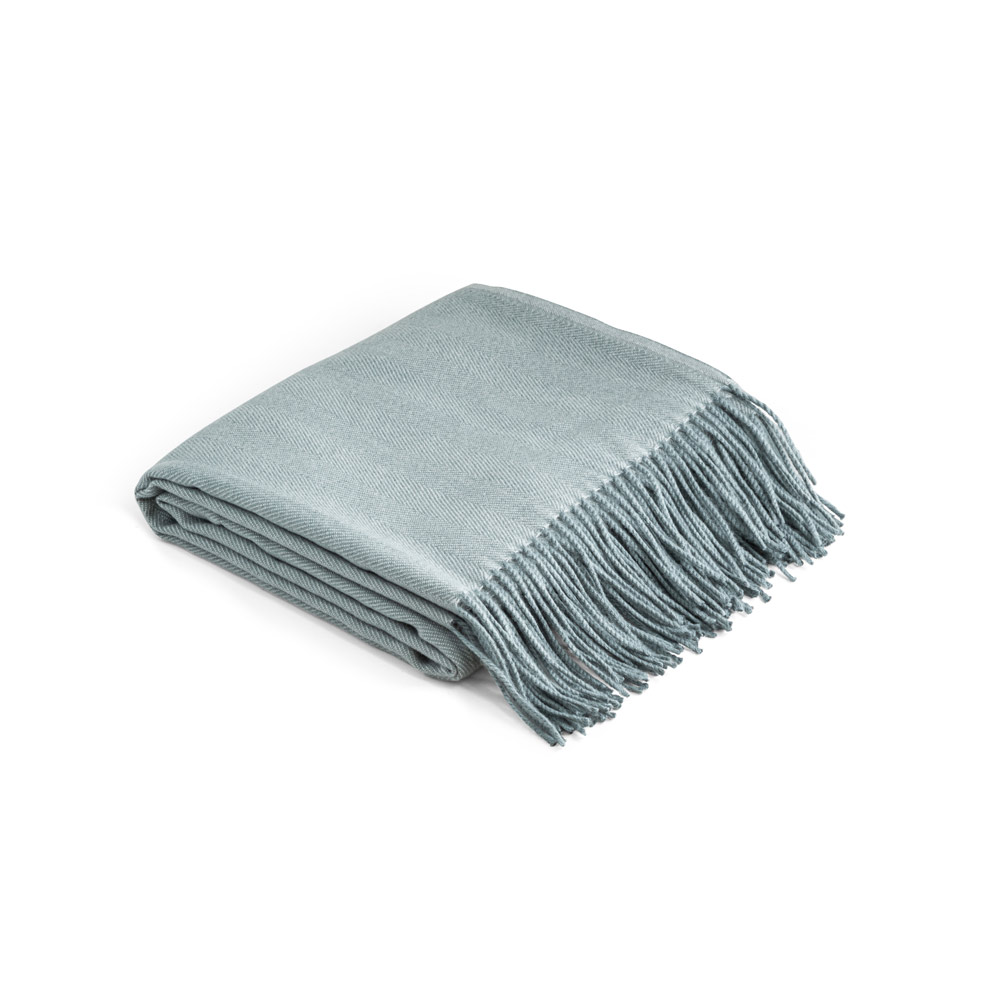 SMOOTH. Coperta 100% acrilico con nastro e cartoncino personalizzabile (270 g/m²)
