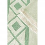 MALEK. Prosop multifuncțional și de baie (350g/m&sup2;) din bumbac ușor și rezistent (85%) și bumbac reciclat (15%) - Verde