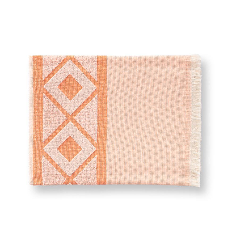 MALEK. Telo multifunzionale e da bagno (350g/m²) realizzato in cotone leggero e resistente (85%) e cotone riciclato (15%)