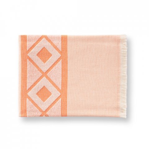 MALEK. Prosop multifuncțional și de baie (350g/m&sup2;) din bumbac ușor și rezistent (85%) și bumbac reciclat (15%) - Portocaliu