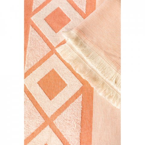 MALEK. Prosop multifuncțional și de baie (350g/m&sup2;) din bumbac ușor și rezistent (85%) și bumbac reciclat (15%) - Portocaliu