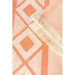 MALEK. Prosop multifuncțional și de baie (350g/m&sup2;) din bumbac ușor și rezistent (85%) și bumbac reciclat (15%) - Portocaliu