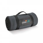 THORPE. Fleecedecke (180 g/m&sup2;) mit abnehmbarem Griff - Dunkelgrau