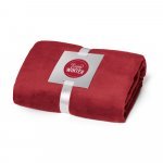 DYLEAF. Couverture polaire (240 g/m&sup2;) avec ruban pour carte de personnalisation - Bordeaux