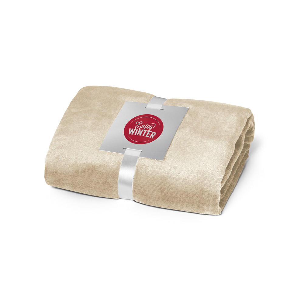 DYLEAF. Coperta in pile da (240 g/m²) con nastro e cartoncino personalizzabile