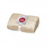 DYLEAF. Couverture polaire (240 g/m&sup2;) avec ruban pour carte de personnalisation - Beige 