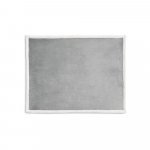 HEIDEN. Wendbare Fleecedecke (190 g/m&sup2;) mit Satinband und personalisierter Karte - Grau