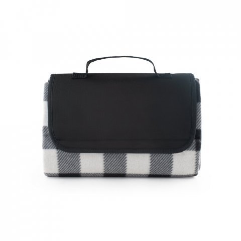 RILEY II. EPE-beschichtete Picknickdecke (180 g/m&sup2;) mit Muster - Schwarz