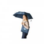 SKYLAR. 2-in-1 umbrella with recycled polyester shopping bag included - Blue