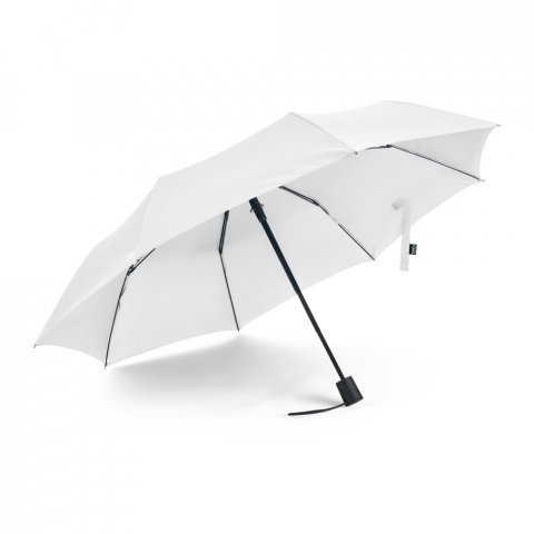 SKYLAR. 2-in-1 umbrella with recycled polyester shopping bag included - White