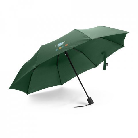 SKYLAR. 2-in-1 umbrella with recycled polyester shopping bag included - Dark green