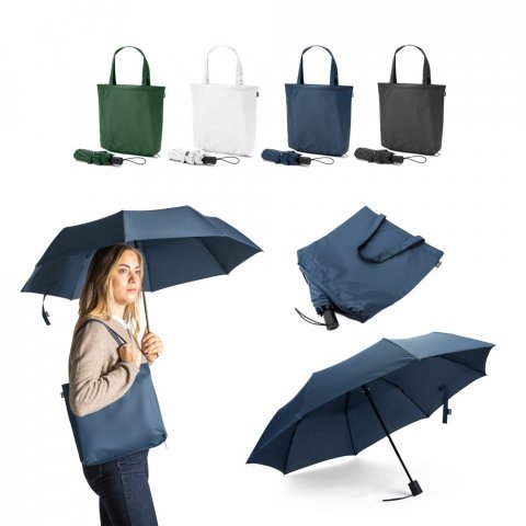 SKYLAR. 2-in-1 umbrella with recycled polyester shopping bag included