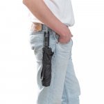 GUSTAVO. Recycled polyester (100% rPET) 190T pongee umbrella with automatic opening and closing - Black