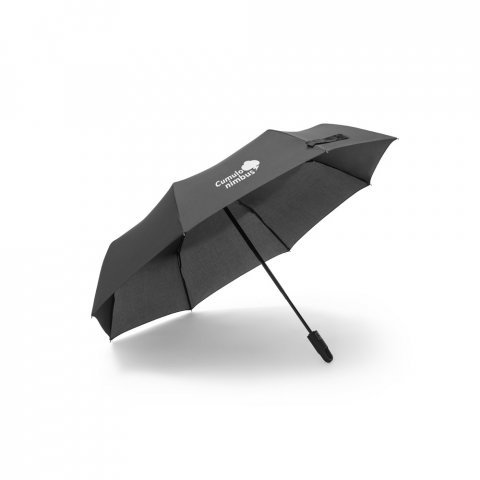 GUSTAVO. Recycled polyester (100% rPET) 190T pongee umbrella with automatic opening and closing - Black