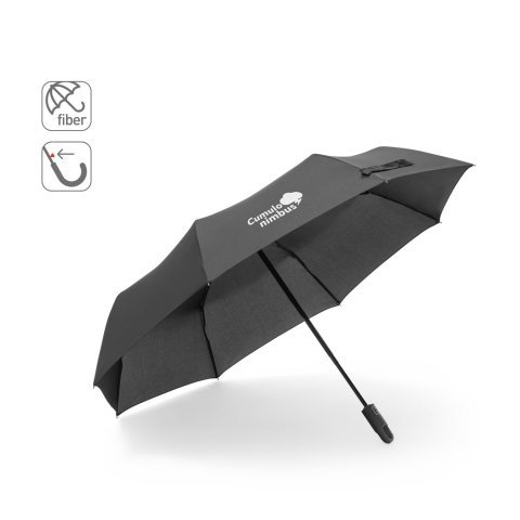 GUSTAVO. Guarda-chuva em poli&eacute;ster reciclado (100% rPET) 190T pongee com abertura e fecho autom&aacute;tico