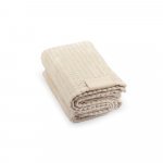 CELINE. Coperta in poliestere riciclato (100% rPET) con dettaglio cucito per la personalizzazione - Beige